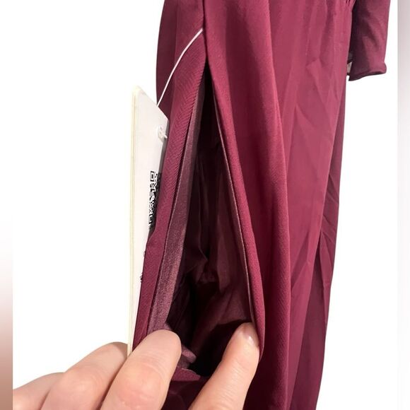 Lavetir Mother of the Bride or Bridesmaid Dress - Burgundy, Size 4, NWT - Picture 4 of 14